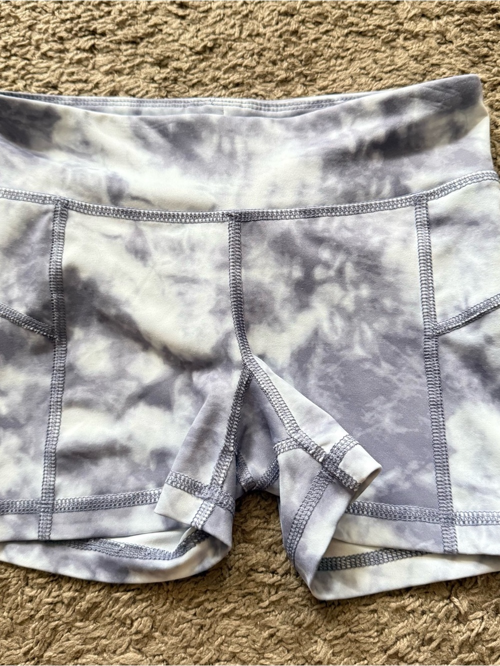 Live Love Dream AeropostaleActivewear Gray White Tie-Dye Women’s XS Biker Shorts